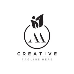 Modern unique creative letter AA logo design.AA letter logo Design Vector Icon.