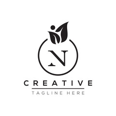 Modern unique creative letter N logo design.N letter logo Design Vector Icon.
