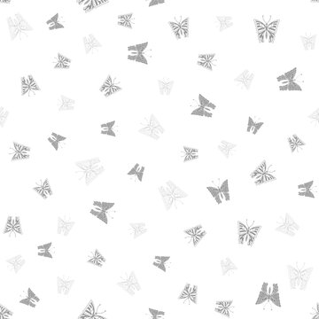 Butterfly seamless pattern background. Vector texture illustration.