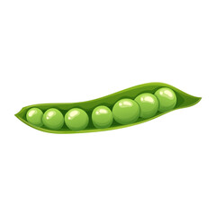 green pea food cartoon vector illustration color sign