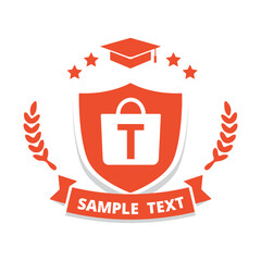 University logo template. University education logo design. Eps10 vector illustration.
