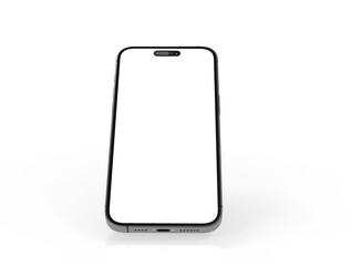 3d render illustration hand holding the white smartphone