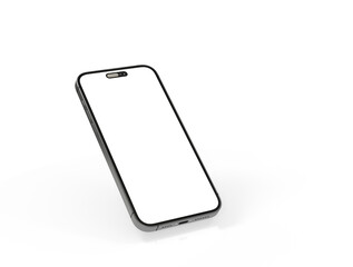 3d render illustration hand holding the white smartphone