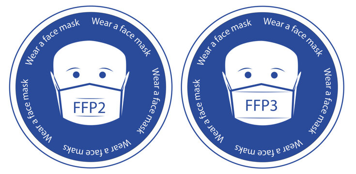 Wear a face mask - Icon - Symbol - Warning