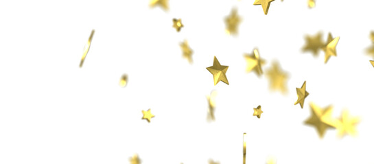 stars. Confetti celebration, Falling golden abstract decoration for party, birthday celebrate,