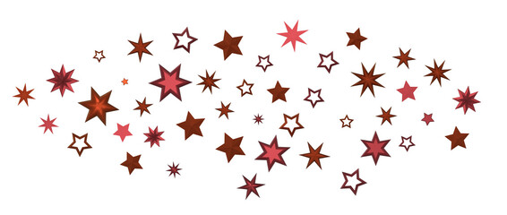 golden stars - in red