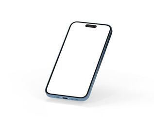 3d render illustration hand holding the white smartphone