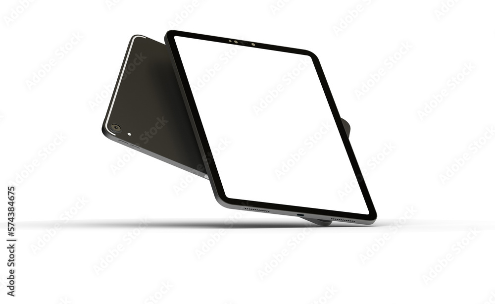 Aufkleber tablet pc computer with blank screen 3d