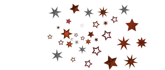 Festive christmas card. Isolated illustration white background. - in red