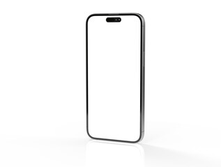 smartphone  With Blank Screen in 3d