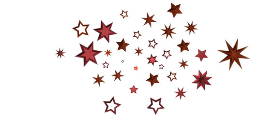 golden stars - in red