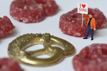 mein Lieblingsessen: Salami - symbolisch: Mann mit 
