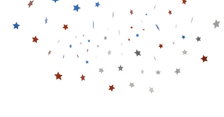 stars confetti on american independence day