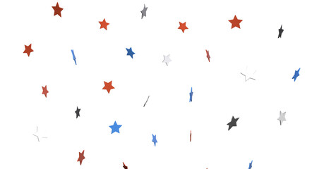 Fototapeta na wymiar stars confetti on american independence day