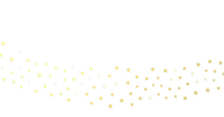 White banner with colorful stars.