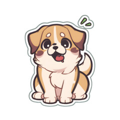 surprised cute puppy sticker