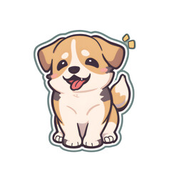 Fototapeta premium cheeky cute puppy sticker