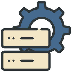 storage data system hosting icon filled outline