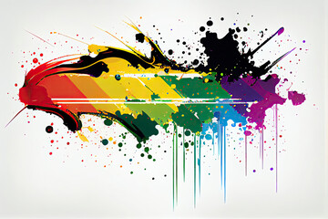 Gay or LGBT flag made of colorful splashes