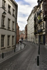 L'une des rues typiques au centre historique de Bruxelles 