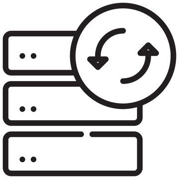 system reboot refresh storage data icon simple line