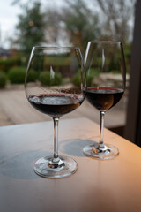 Tasting of red reserva rioja wines, visit of winery cellars in Haro, capital of Rioja wine making region, Spain