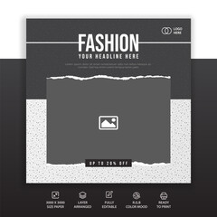 fashion template for promotional social media posts, ads and offers © newpen