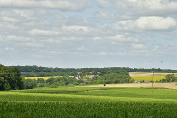 Dégradé de couleurs et de luminosité dans la vallée de la Lizonne près du bourg de Champagne au Périgord Vert 