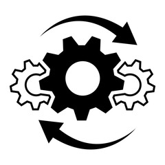 Process icon vector, Task management illustration