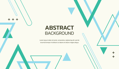 Blue and green cute color abstract geometric background vector illustration premium vector