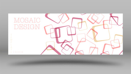 Geometric background. Layout of the cover, poster, banner, poster with squares. A template for interior design, creative design and creative ideas