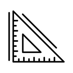 Triangular Ruler Icon Design