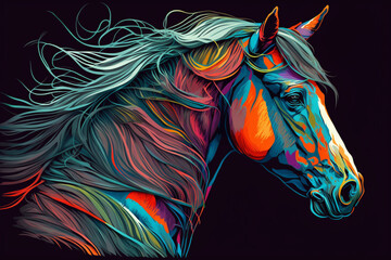 Obraz na płótnie Canvas illustration of a horse