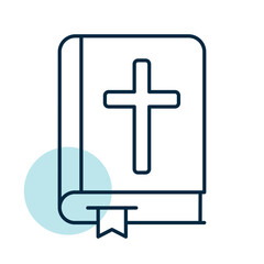 Obraz premium Holy bible wedding isolated vector icon