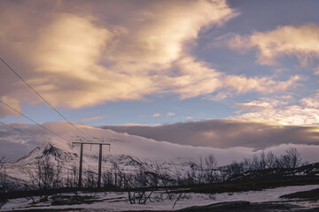 On the top of Mount Fløya, offers a fantastic view of the city of Tromso and the fjords
