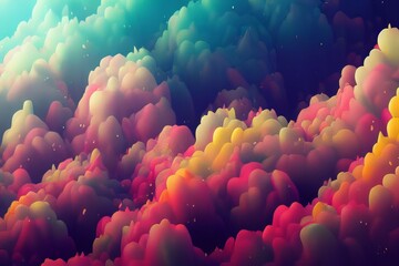 Lovely background in bright abstract style. AI generation.