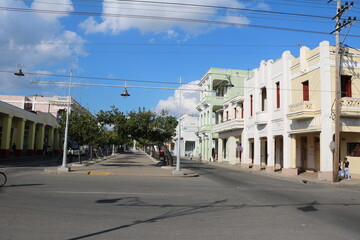 Street in Cienfuegos, Cuba Caribbean