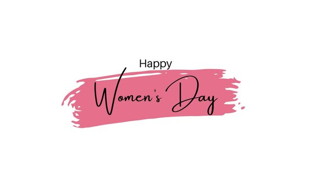 Happy Women's Day wish image with banner funky background
