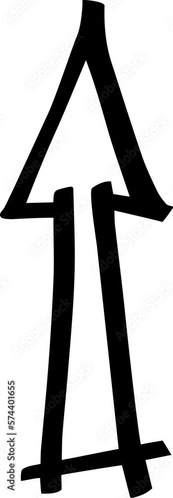 Leinwandbilder arrow sketch handmade doodle swipe up symbol sign. simple png design element. sketch by marker or pe