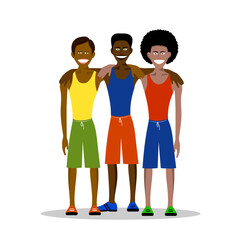 Group of black people vector illustration
