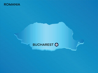 BUCHAREST 3D Isometric map with Capital Mark Romania Vector Illustration Design