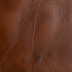 Brown Leather Texture Background created with Generative AI technology