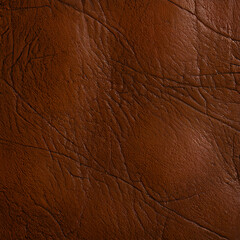 Brown Leather Texture Background created with Generative AI technology