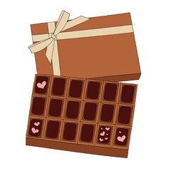 Isolated sketch of a chocolate box Vector illustration