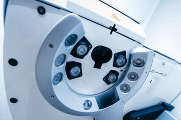 Interior of modern ophthalmology operating room with modern equipment