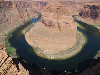 Horseshoe Bend on the Colorado River in Glen Canyon National Recreation Area, City of Page, Arizona, USA.