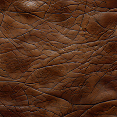 Brown Leather Texture Background created with Generative AI technology