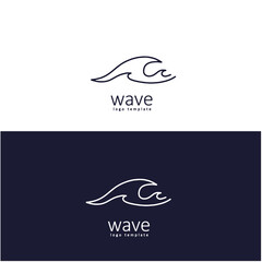 Wave beach vector illustration design logo