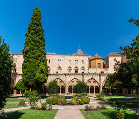 Cloister of the Cathedral of Tarragona, a Roman Catholic Church built in early-12th-century in Romanesque architectural style.