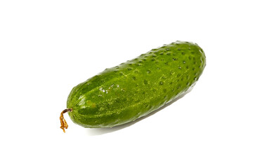 Cucumber isolated on white background. Healthy vegetables for salad